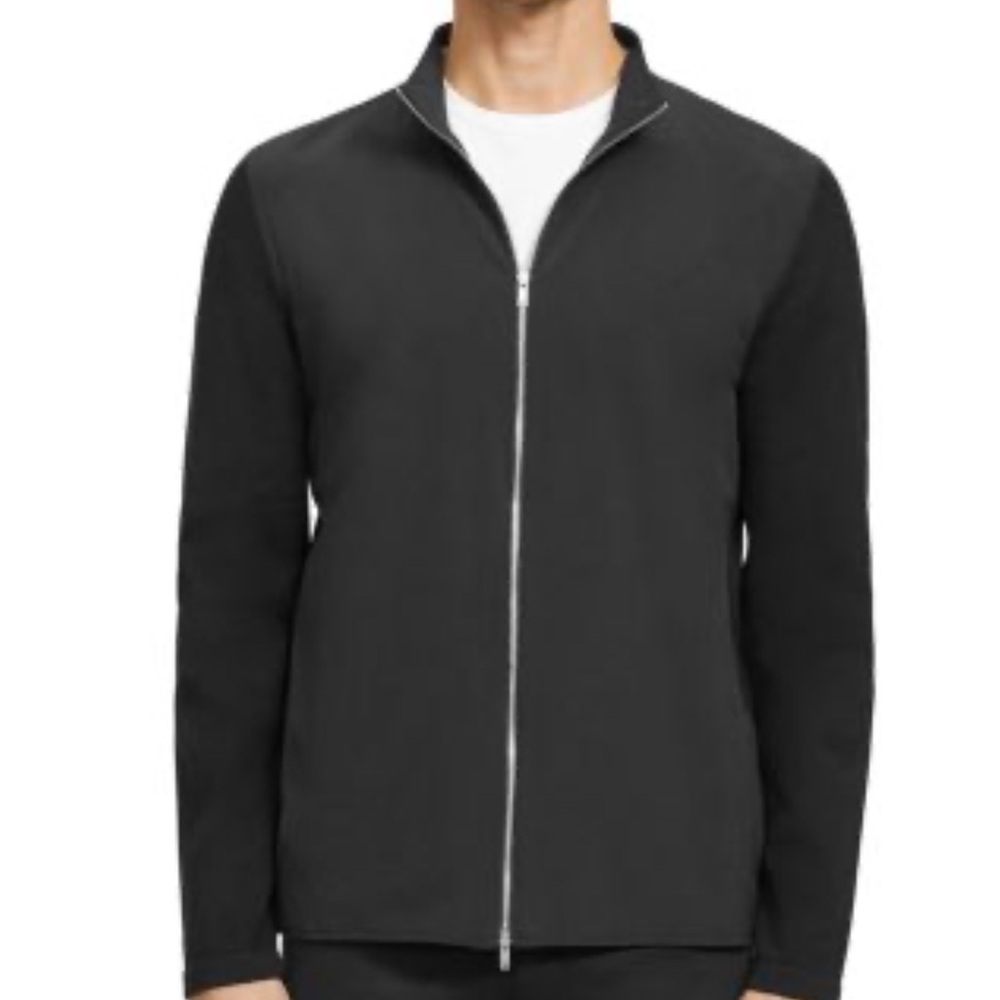 Theory Bellvil navy blue zip front lightweight jacket